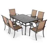 Nuu Garden 7-Pieces Outdoor Patio Dining Table and Chairs
