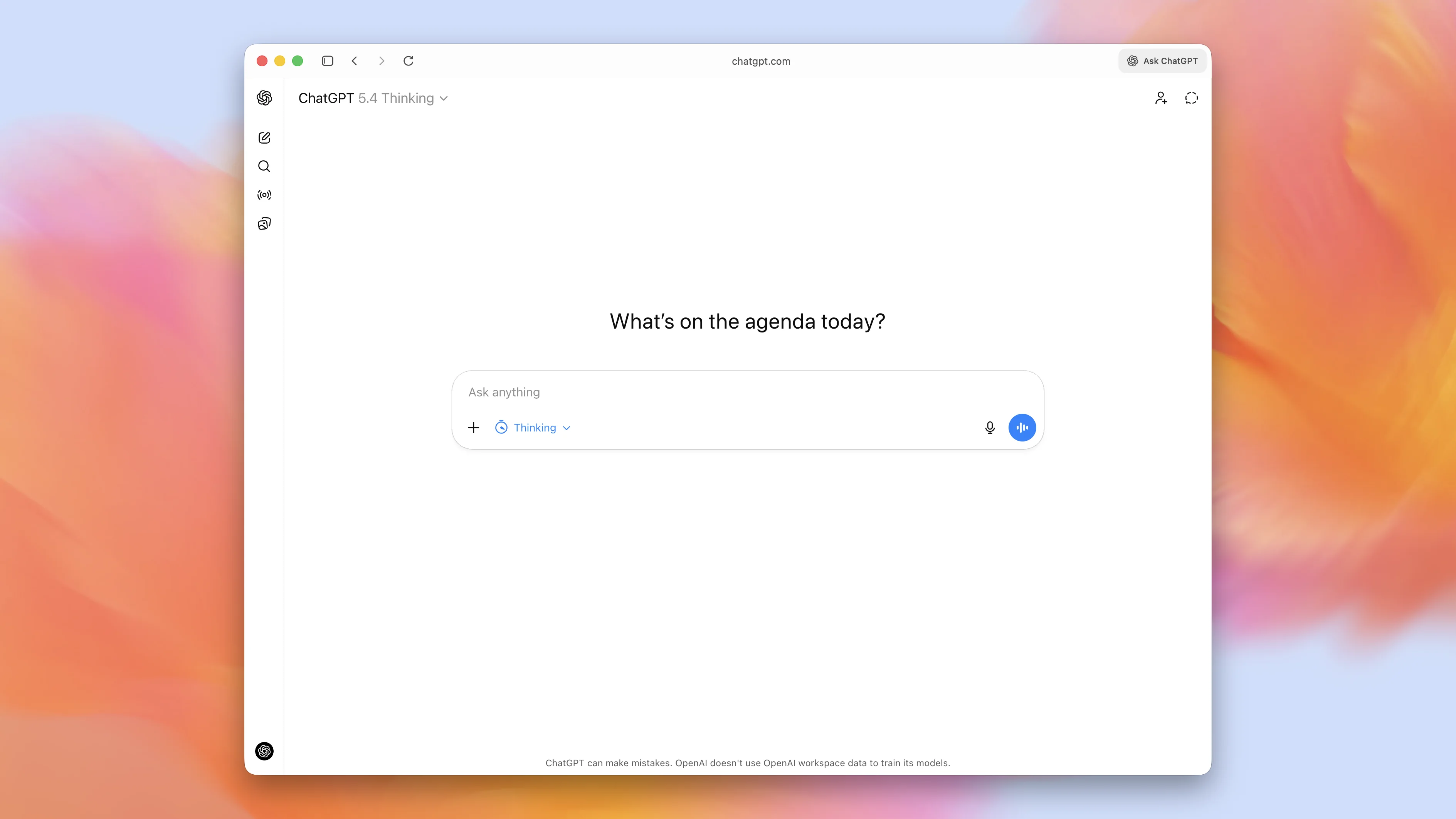 Screenshot of GPT-5.4