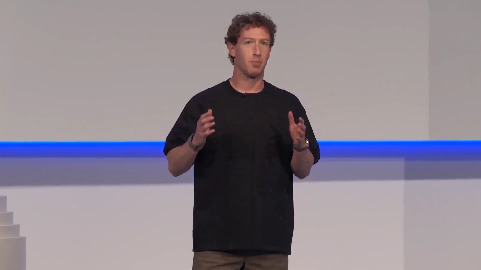 Zuckerberg close up on stage