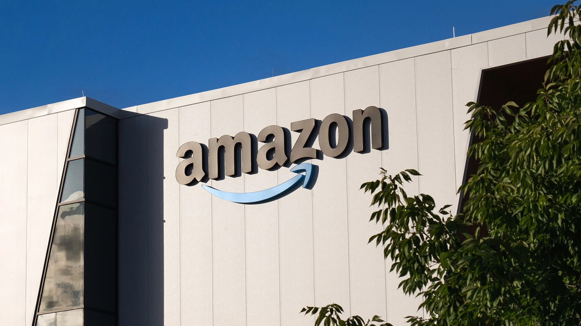 Amazon logo on a building