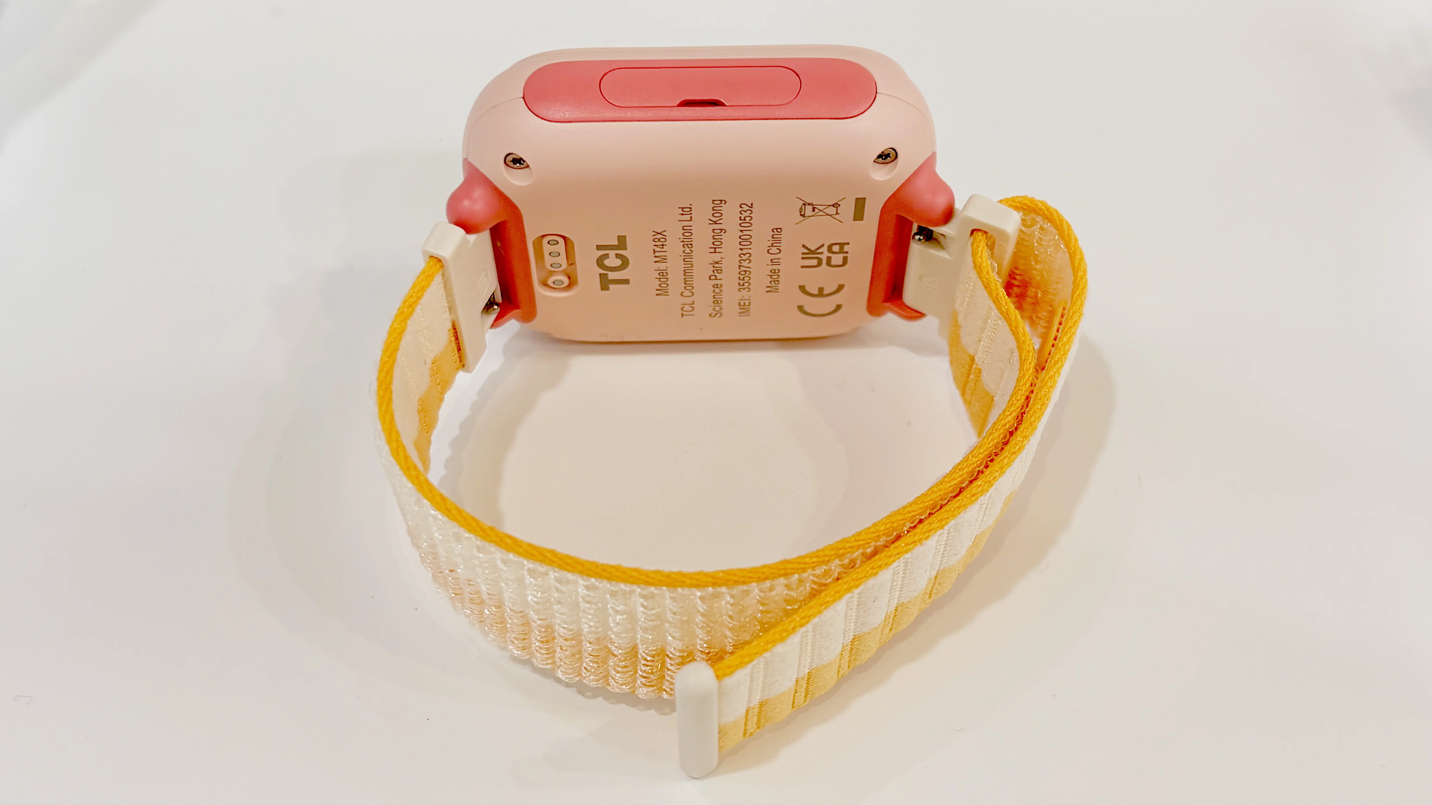 close-up of the TCL Movietime MT48 smartwatch for kids from MWC 2026